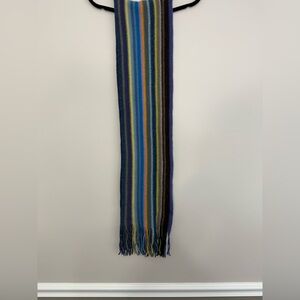 William Brunton Hand Knits Pure Lambswool Striped Multicolor Scarf